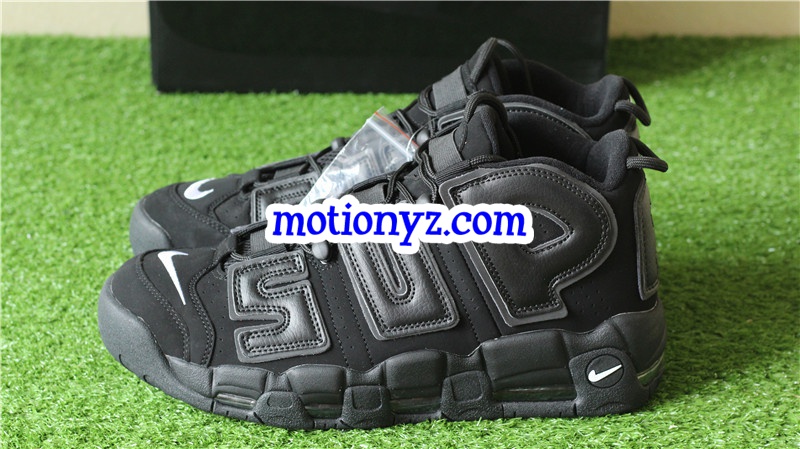 Authentic Version Supreme x Nike Air More Uptempo Black